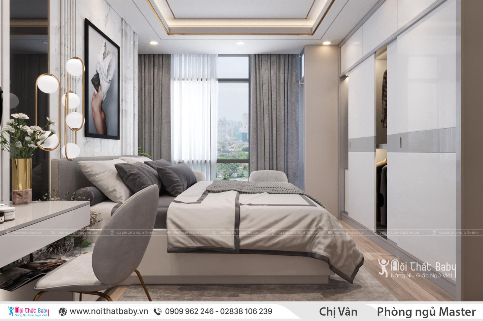 Thiết kế nội thất chung cư Celadon City - Chị Vân 